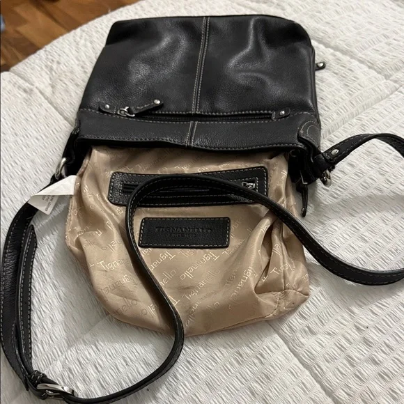 Tignanello Black and Cream Crossbody Bag - Picture 1 of 6